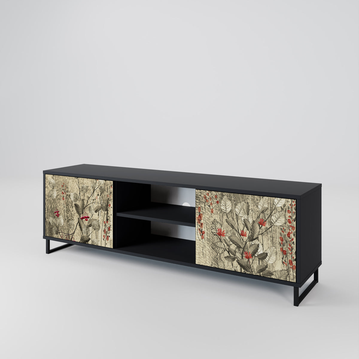 HERBAL GRACE Mueble de TV de 2 Puertas