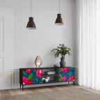 SPRING THOUGHTS Mueble de TV de 2 Puertas en Acabado Negro