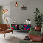 SPRING THOUGHTS Mueble de TV de 2 Puertas en Acabado Negro