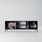 PURE BLOSSOM 2-Door TV Stand in Black Finish