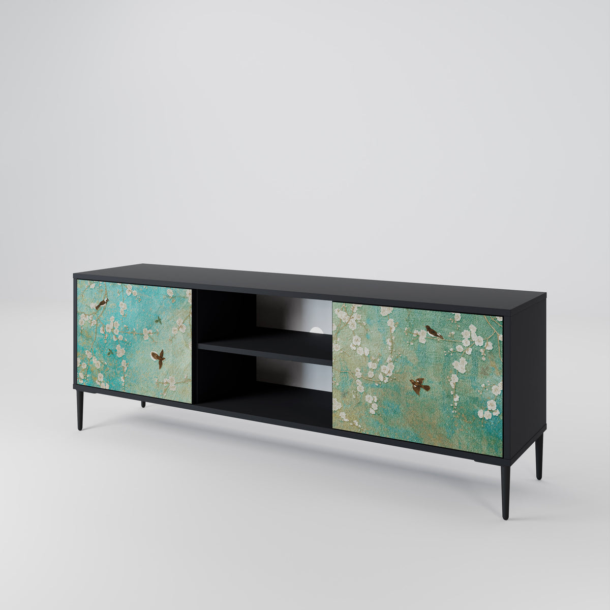 BLOOMING CHARM Mueble de TV de 2 Puertas