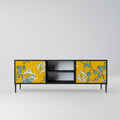 YELLOW CHINOISERIE Mueble de TV de 2 Puertas en Acabado Negro