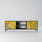 YELLOW CHINOISERIE Mueble de TV de 2 Puertas en Acabado Negro
