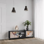 SOFTEN POPPY 2-Door TV Stand in Black Finish