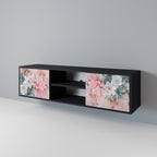 CHERRY BLOSSOM Mueble de TV de 2 Puertas en Acabado Negro