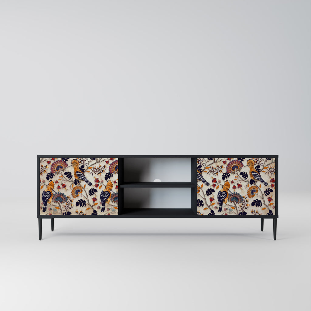 Mueble de TV EMINENT HOOPOE de 2 puertas con acabado negro