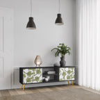 SEEDLING SONGBIRD 2-Door TV Stand in Black Finish