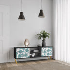 WATERSPOUT SONGIBIRD Mueble de TV de 2 Puertas en Acabado Negro