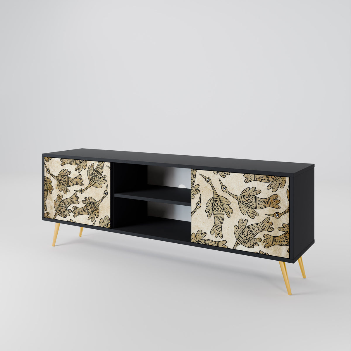 ALMONDINE SONGBIRD Mueble de TV de 2 Puertas