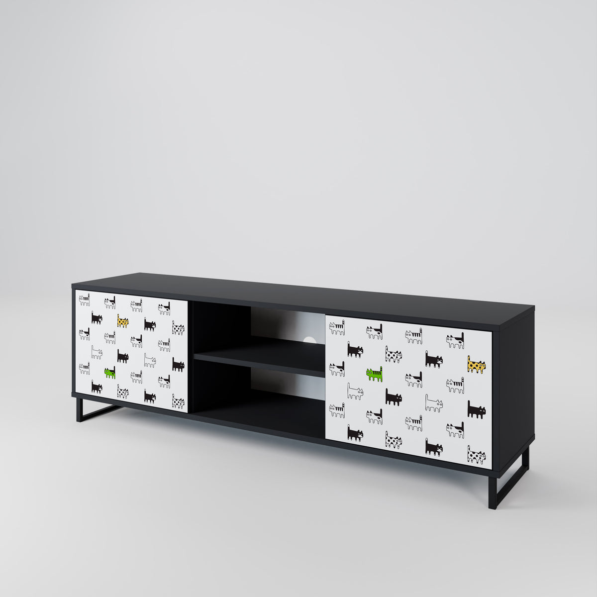 CATS COMPILATION Mueble de TV de 2 Puertas