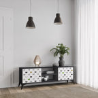 CATS COMPILATION 2-Door TV Stand in Black Finish