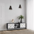 CATS COMPILATION 2-Door TV Stand in Black Finish