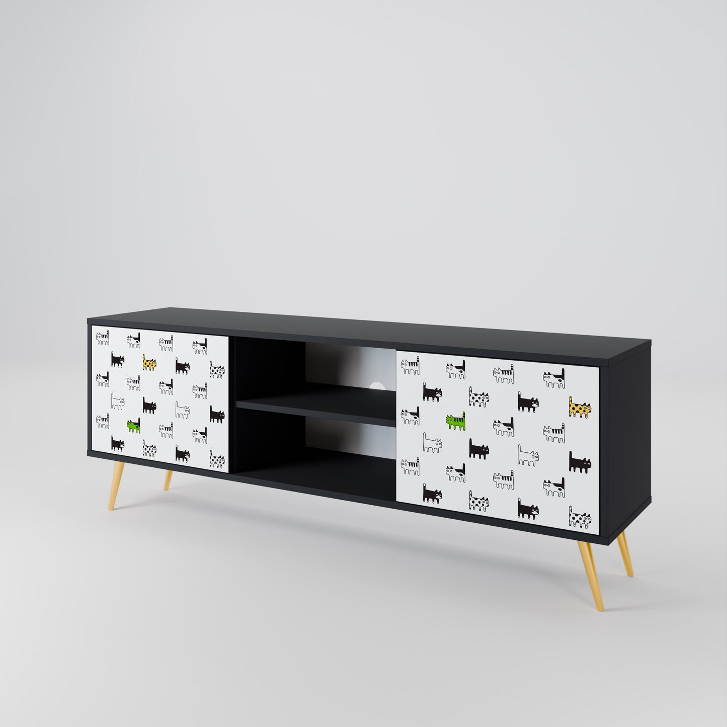 CATS COMPILATION Mueble de TV de 2 Puertas