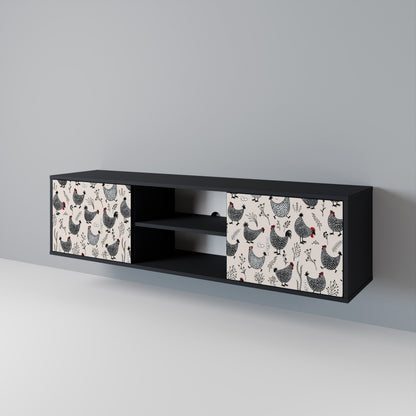 HAPPY HENS Mueble de TV de 2 Puertas