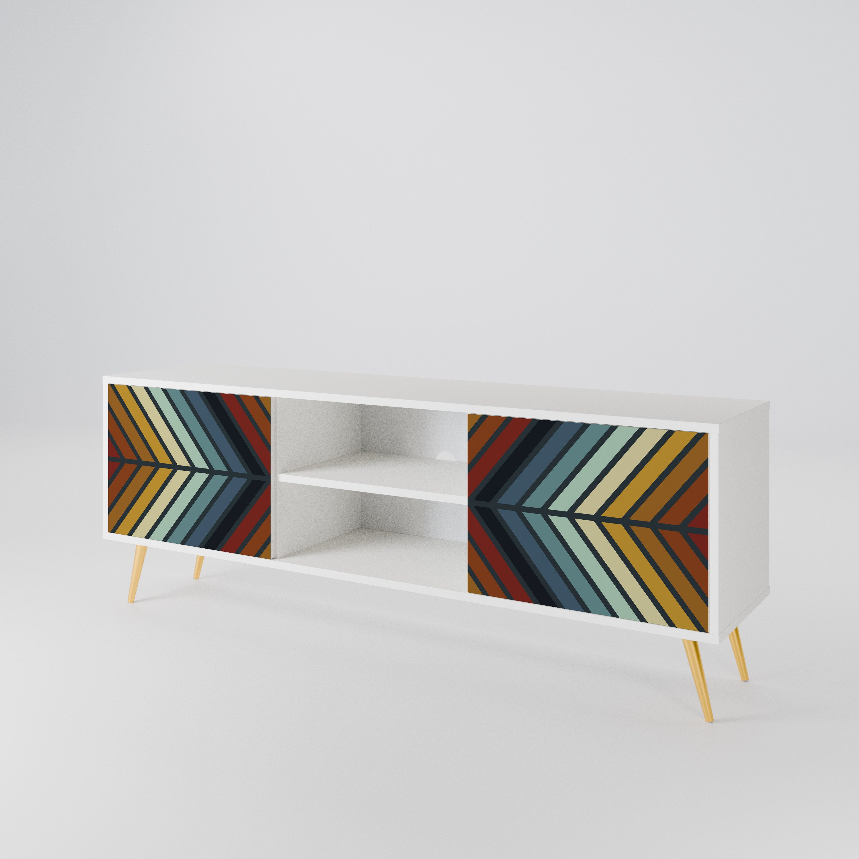 INDIGENOUS ZIGZAG Mueble de TV de 2 Puertas