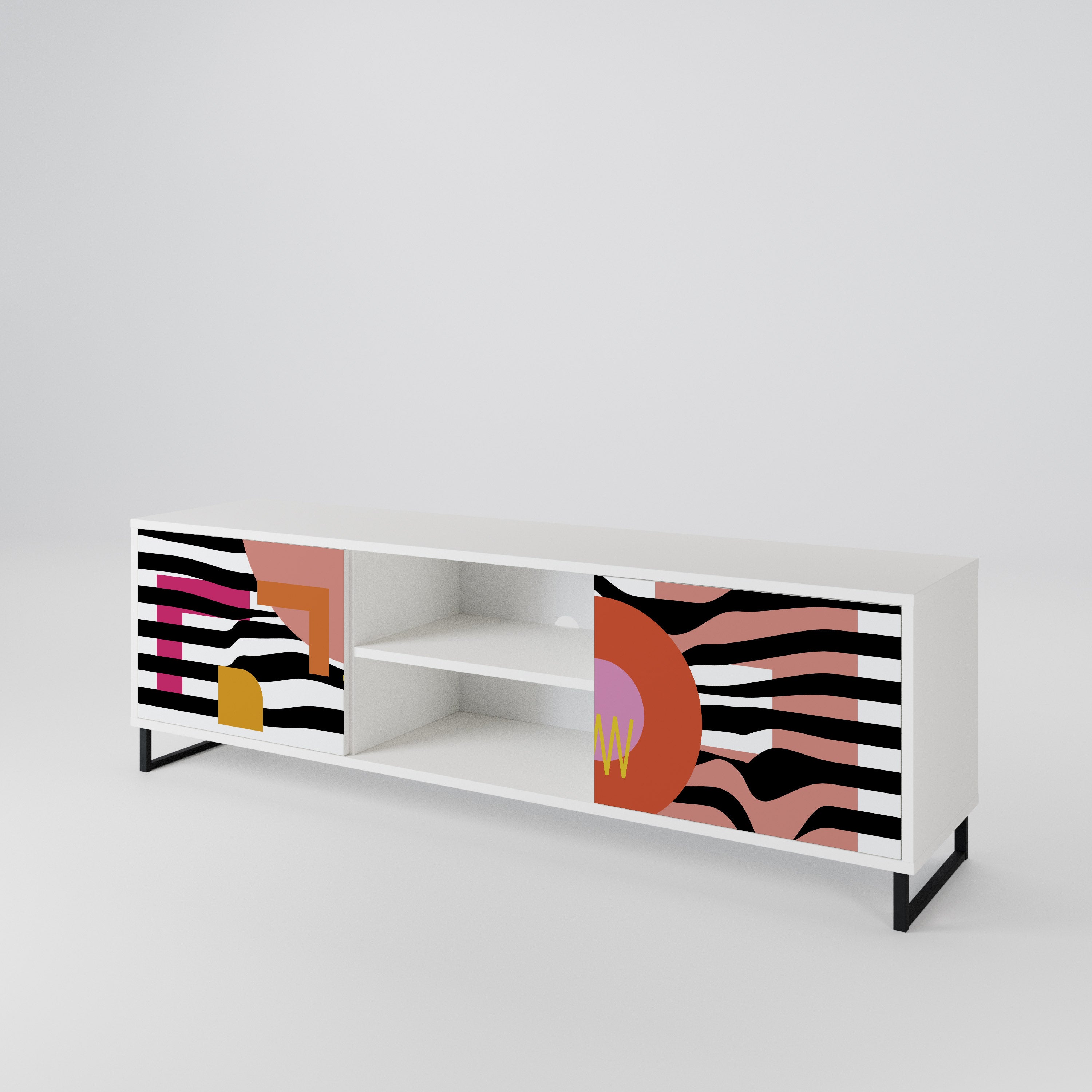 CHROMATIC ABSTRACT Mueble de TV de 2 Puertas