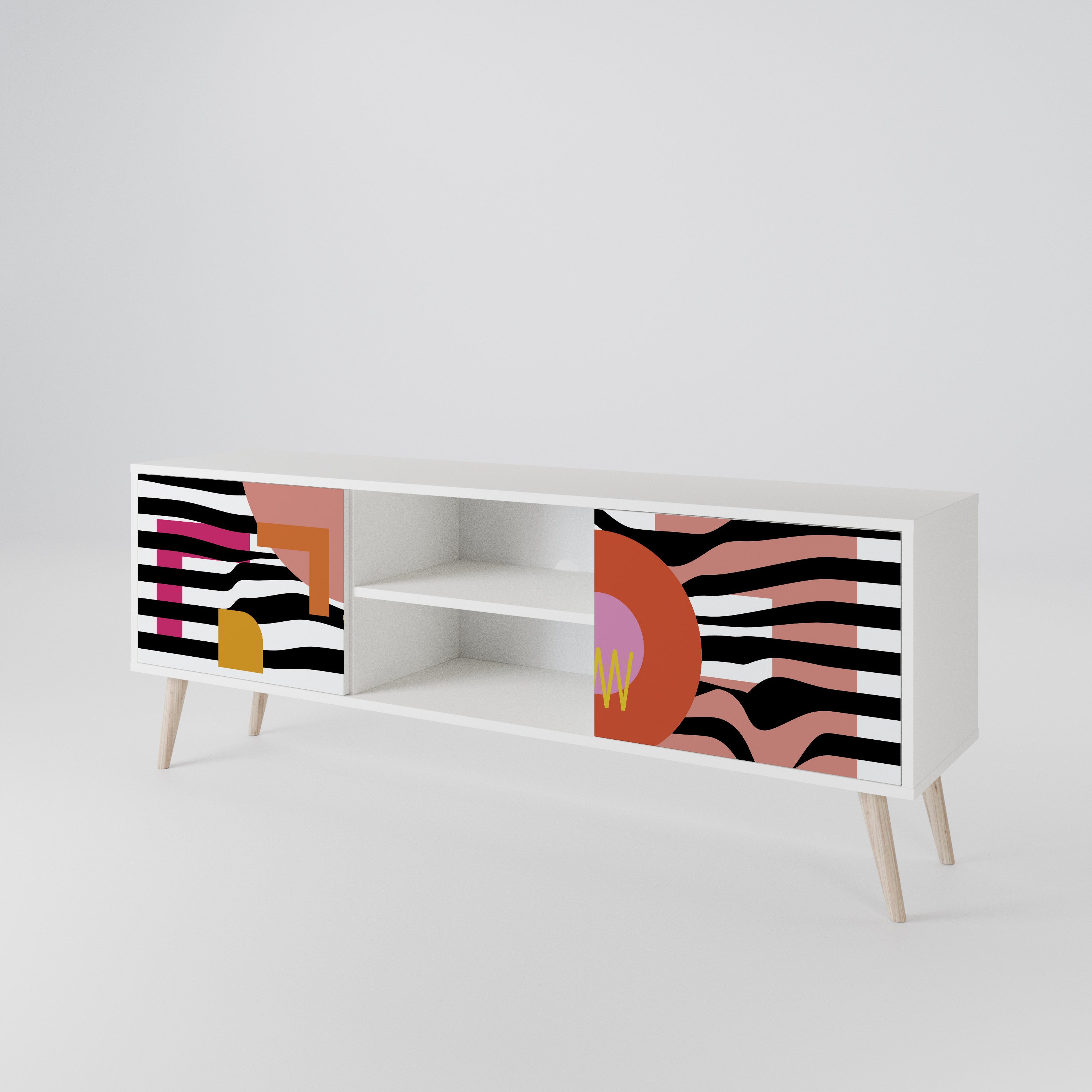 CHROMATIC ABSTRACT Mueble de TV de 2 Puertas