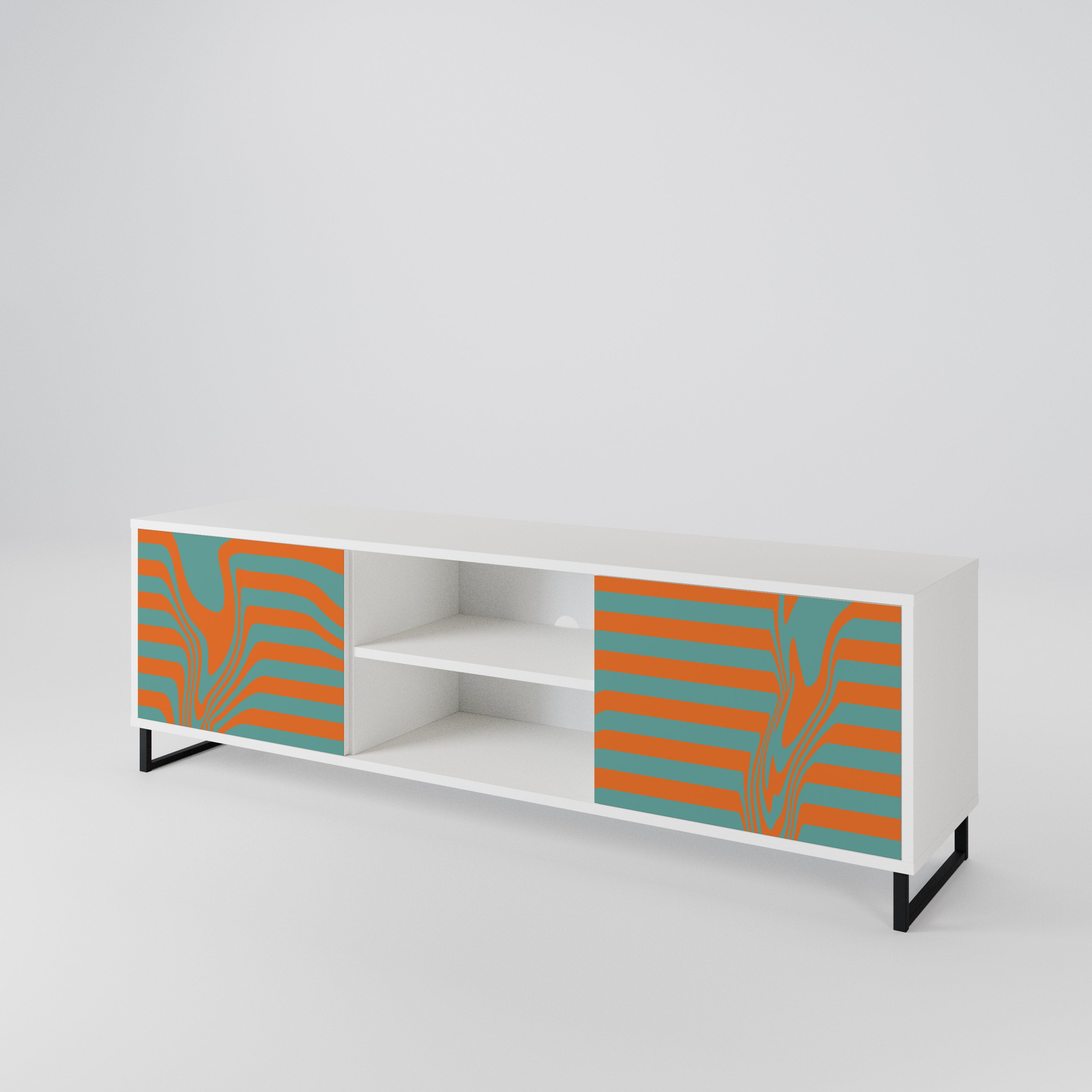 LINE COLLAPSE Mueble de TV de 2 Puertas