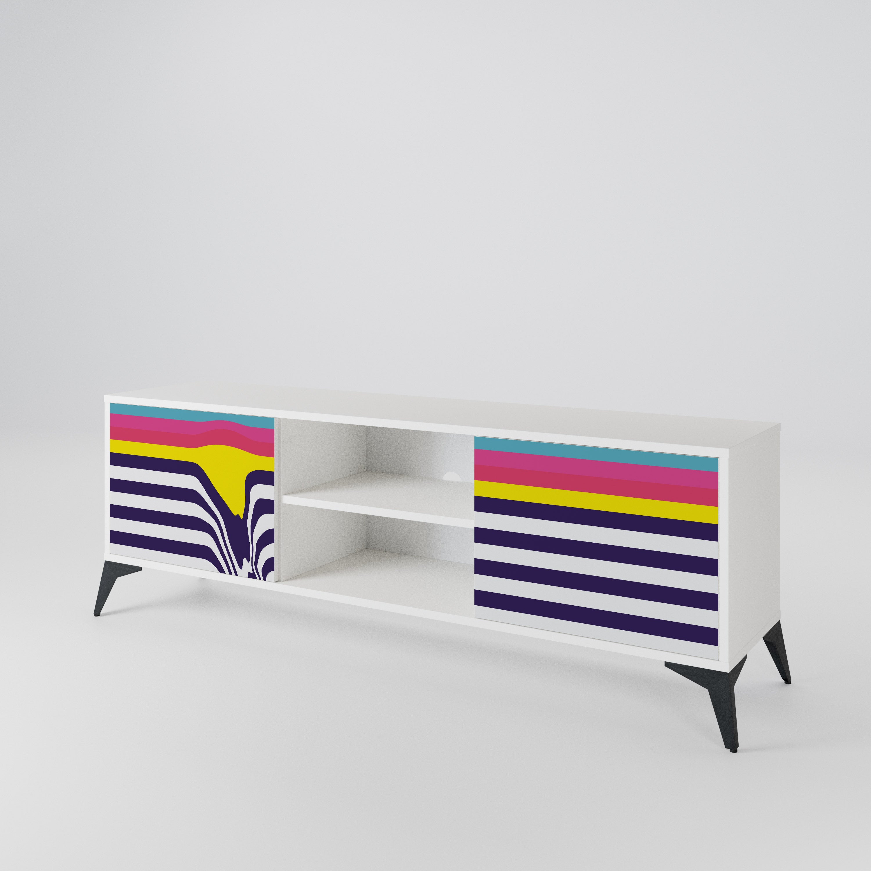 COLORFUL DIVERSION Mueble de TV de 2 Puertas