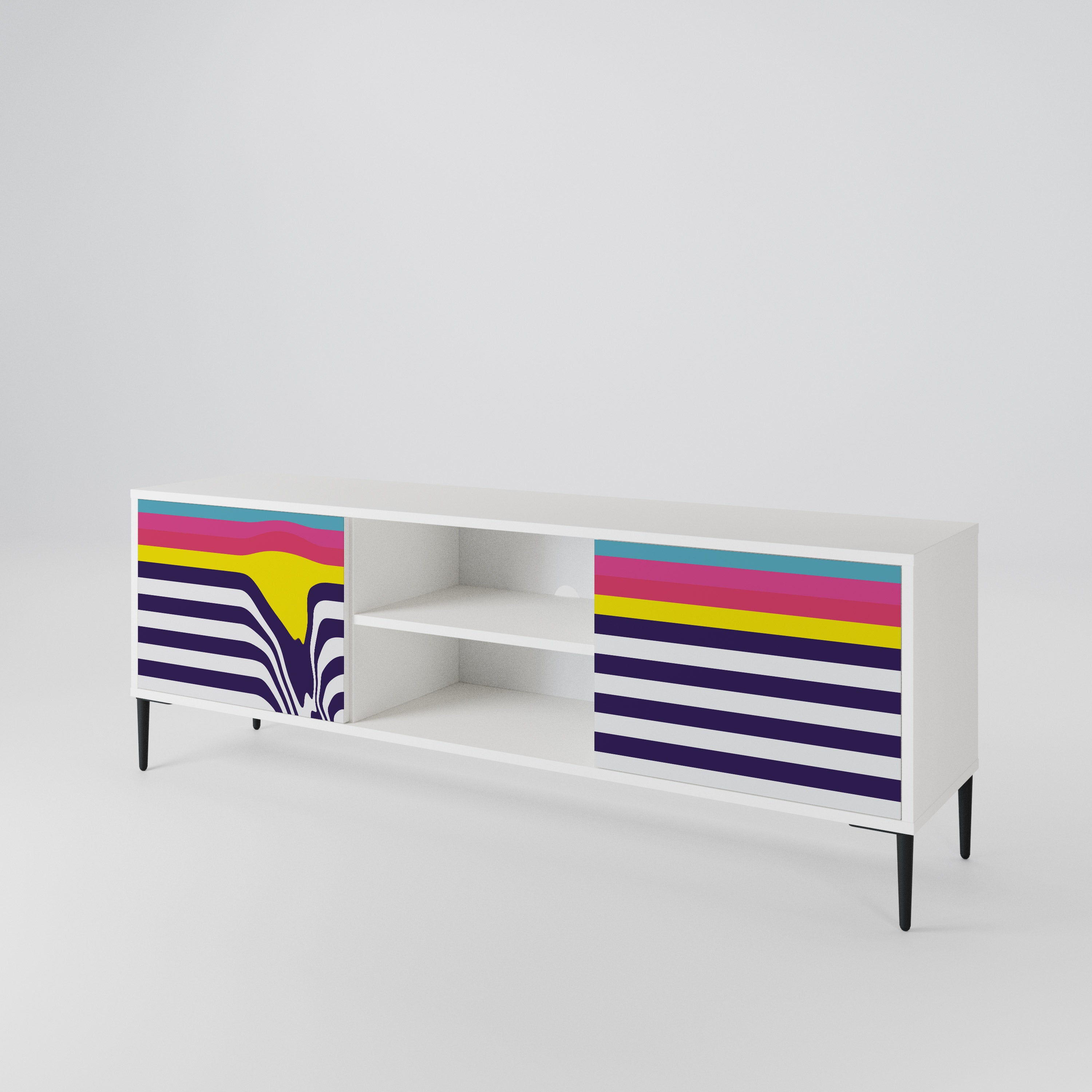 COLORFUL DIVERSION Mueble de TV de 2 Puertas
