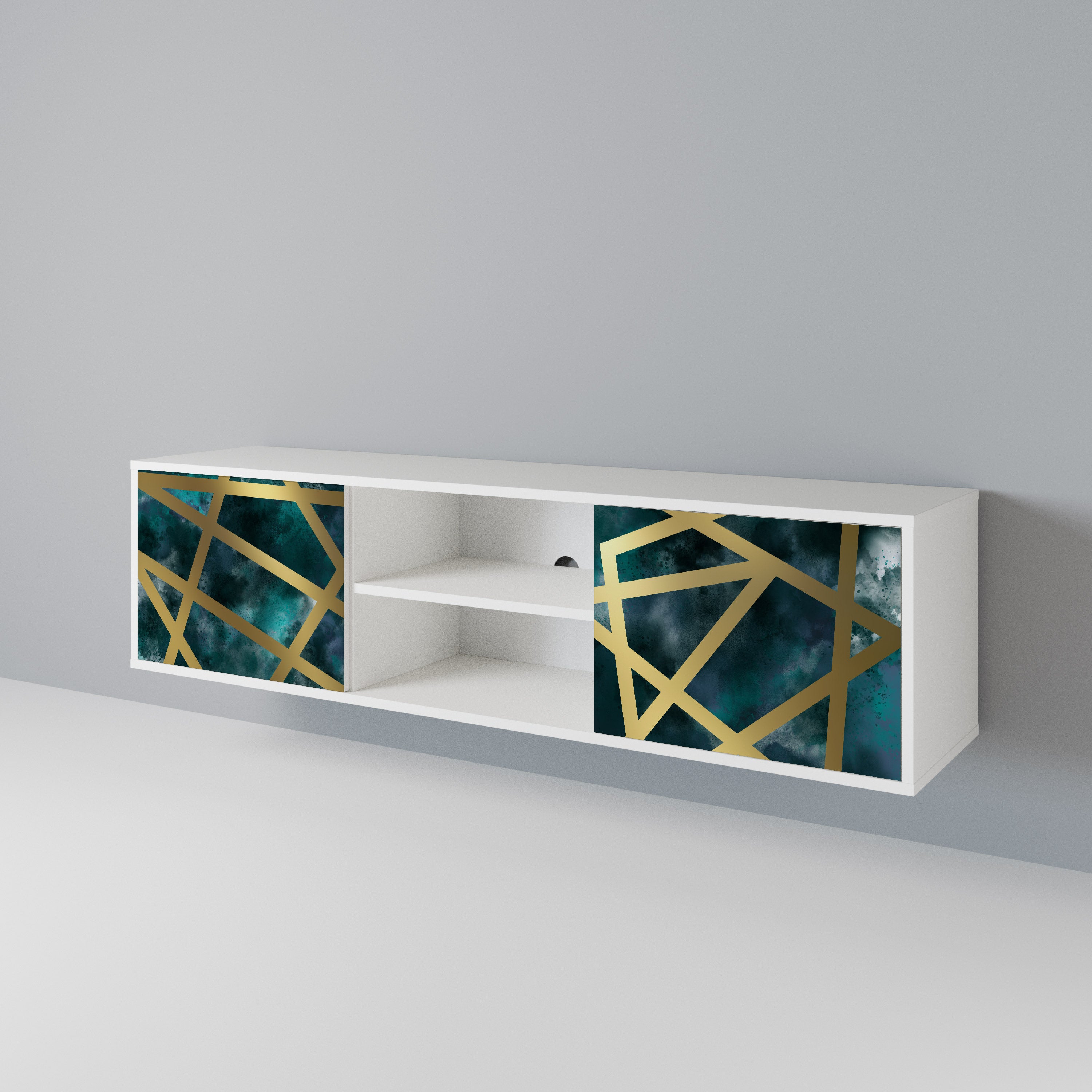 THE LABYRINTH OF GOLD Mueble de TV de 2 Puertas