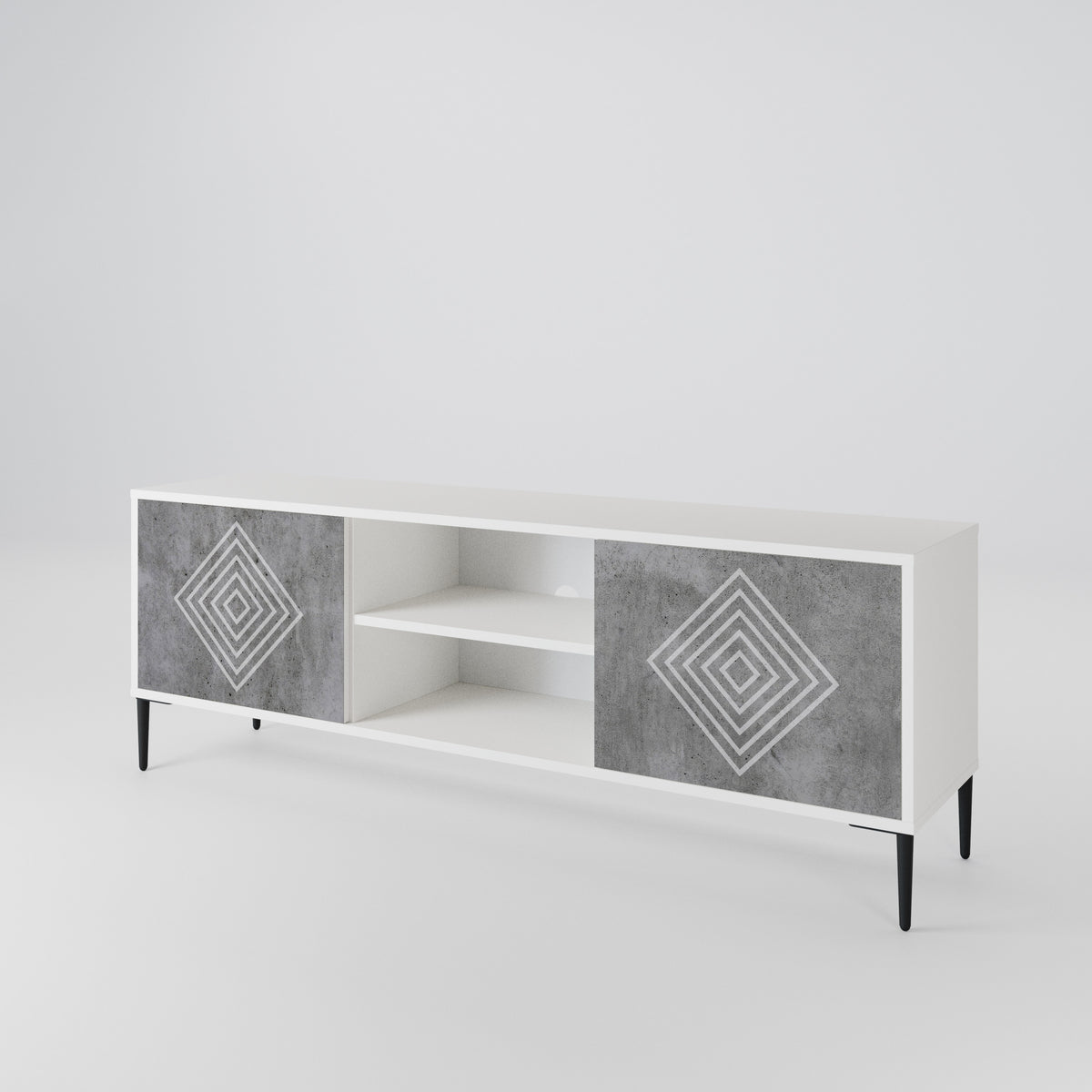 POLYGONAL ARTISTRY 2-Door TV Cabinet