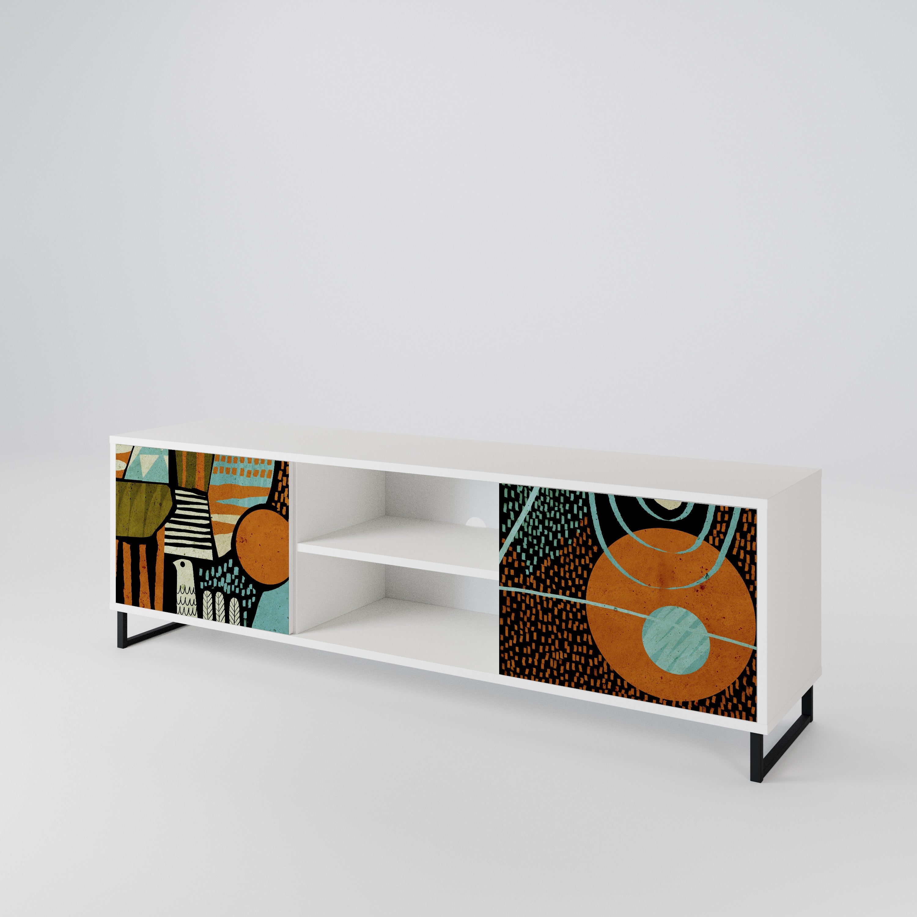GEODE GLIMMER Mueble de TV de 2 Puertas