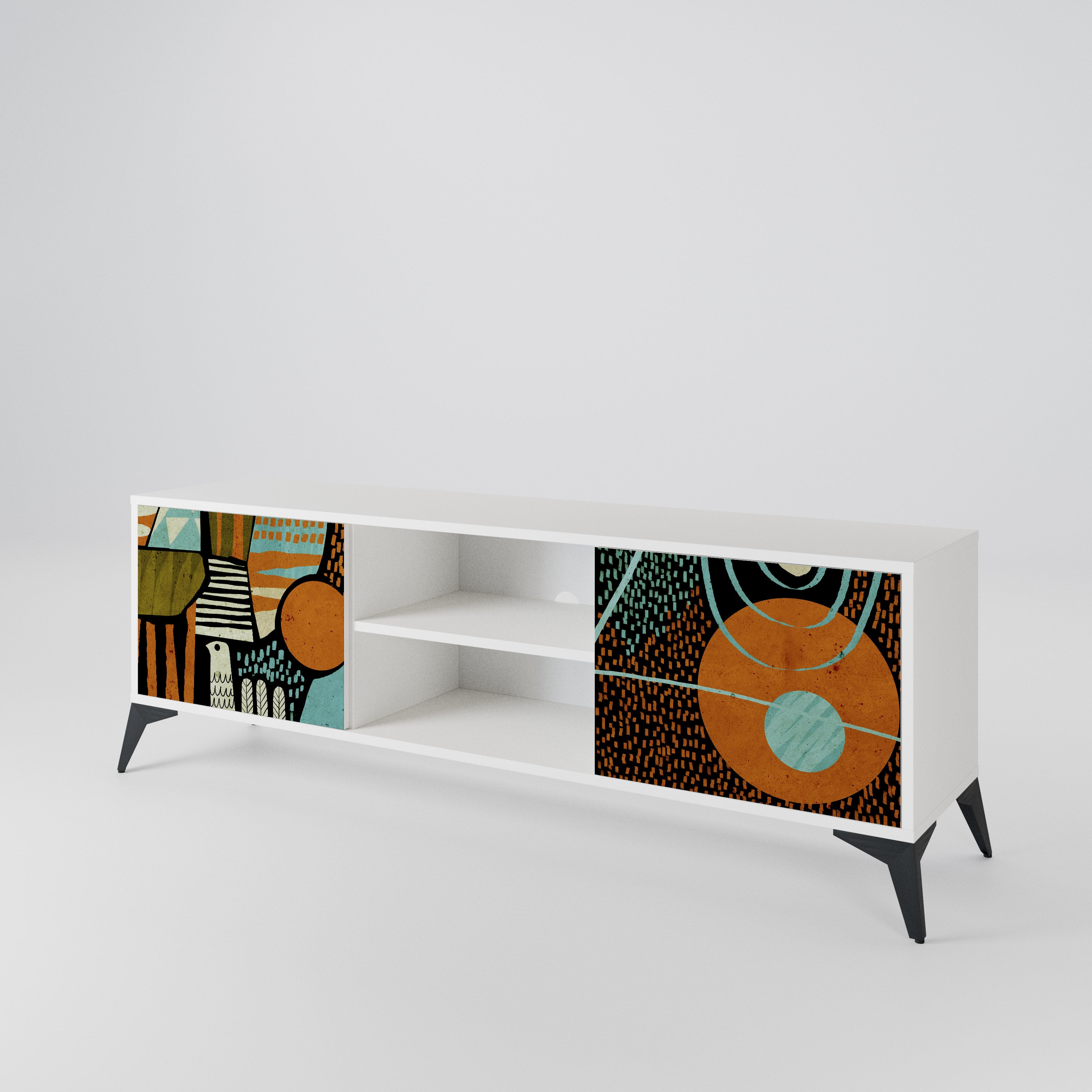 GEODE GLIMMER Mueble de TV de 2 Puertas