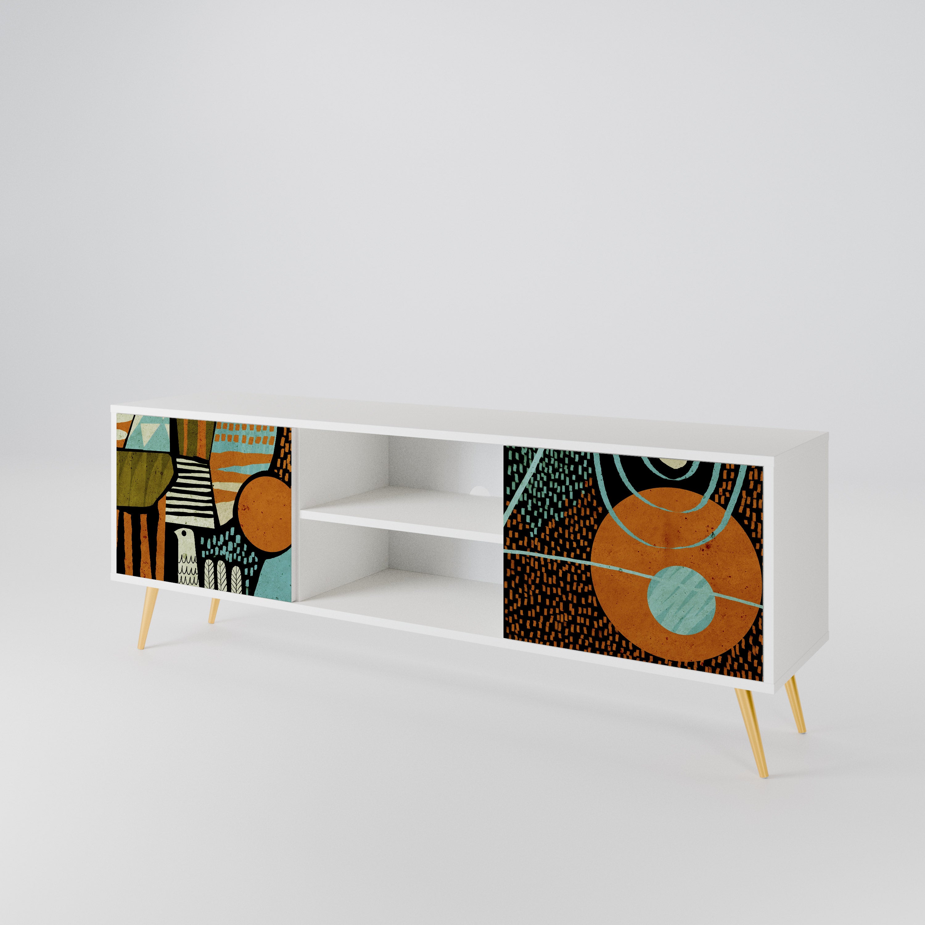GEODE GLIMMER Mueble de TV de 2 Puertas