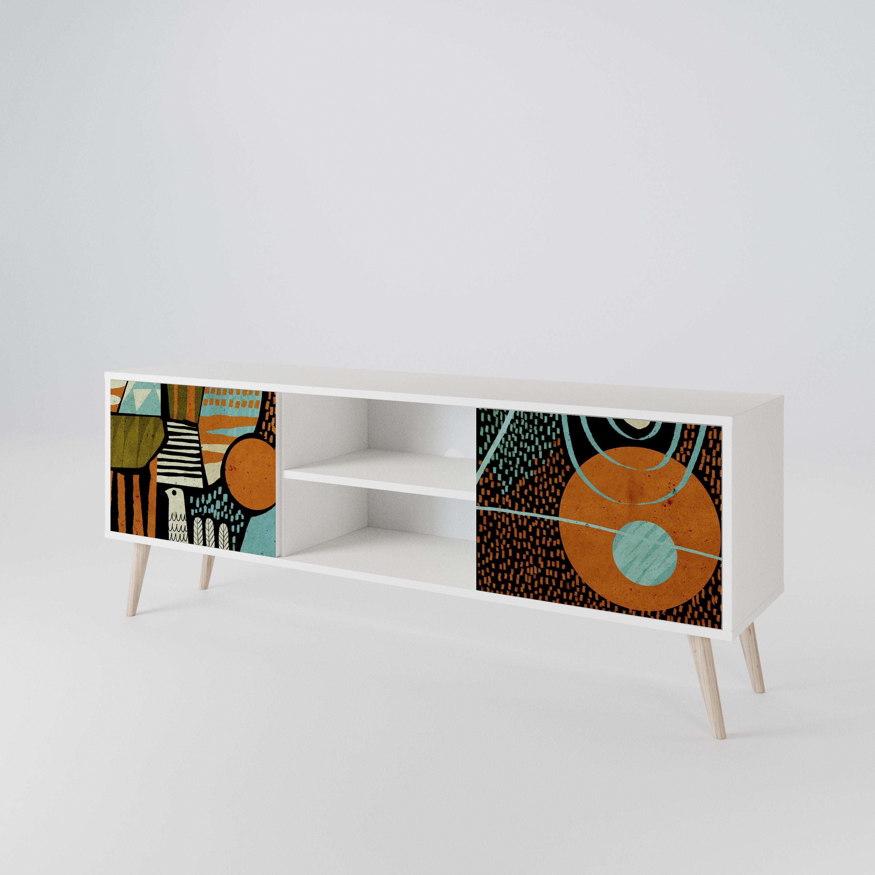 GEODE GLIMMER Mueble de TV de 2 Puertas