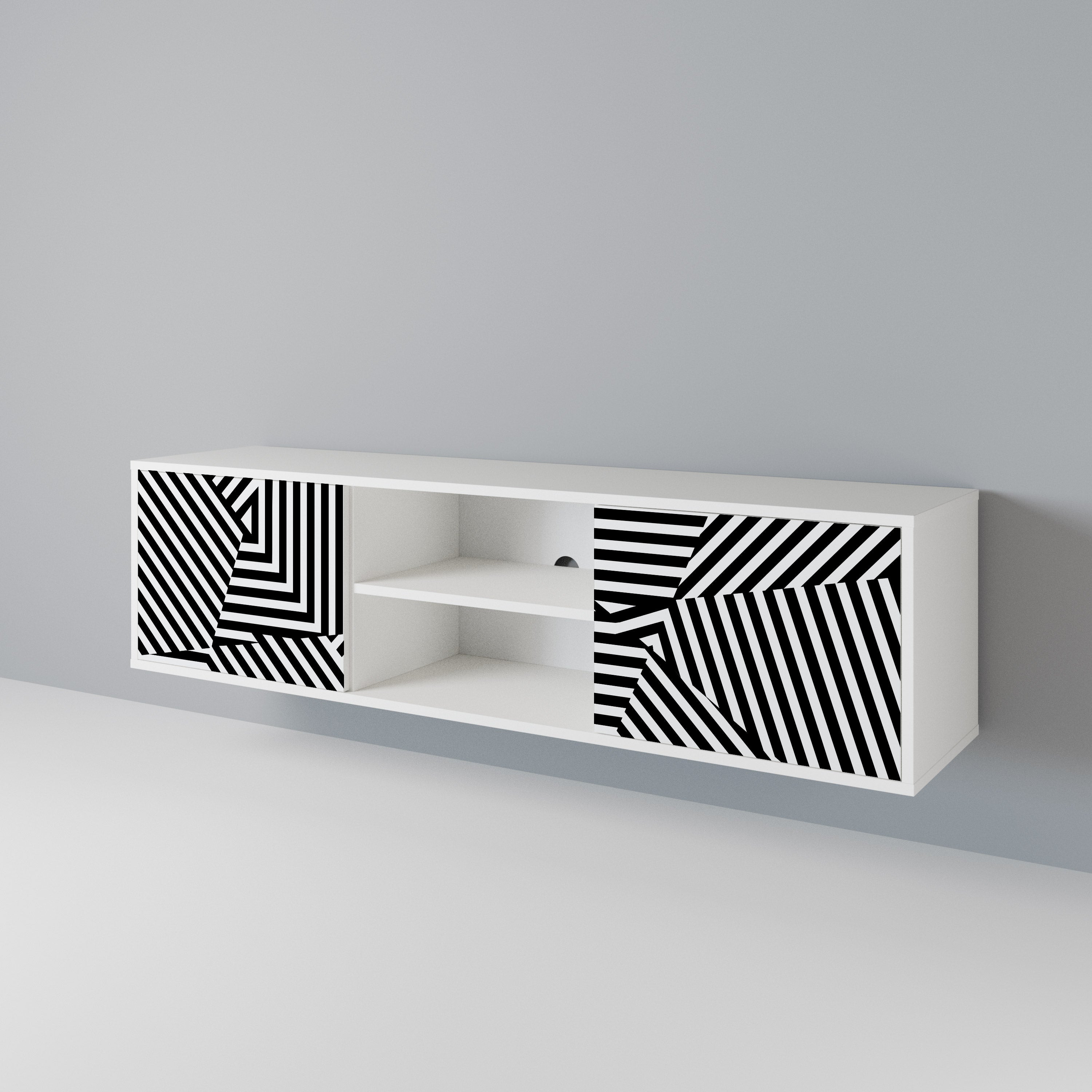 ILLUSIONARY LATTICE Mueble de TV de 2 Puertas
