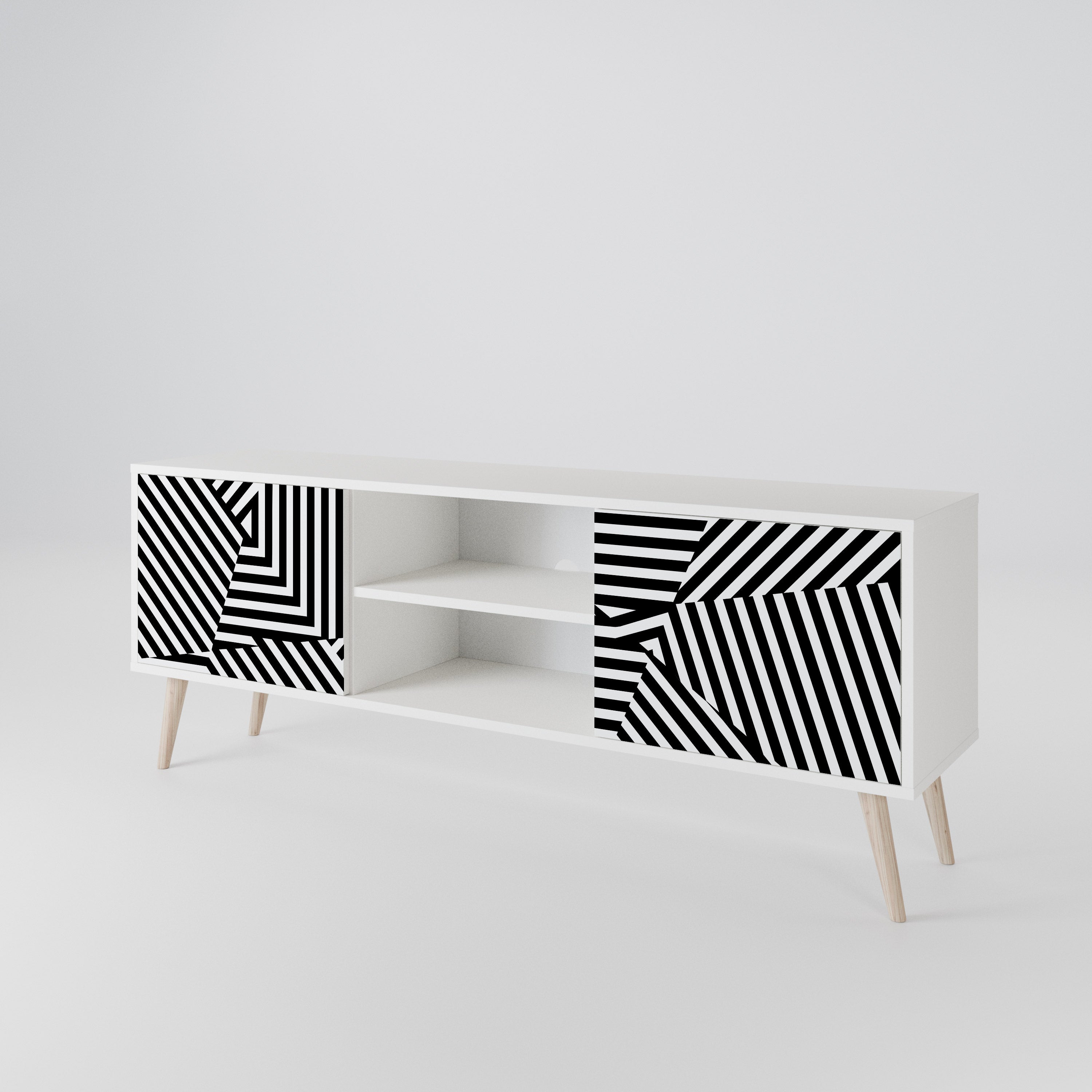 ILLUSIONARY LATTICE Mueble de TV de 2 Puertas