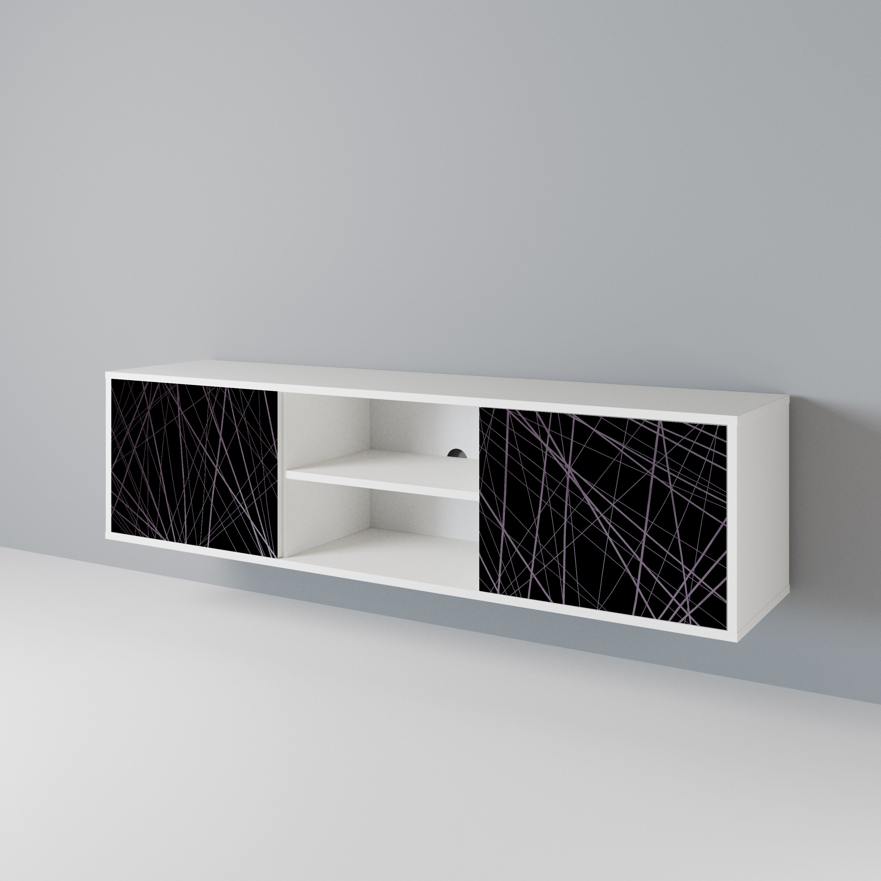 SHIMMER SPIDERGRAM Mueble de TV de 2 Puertas