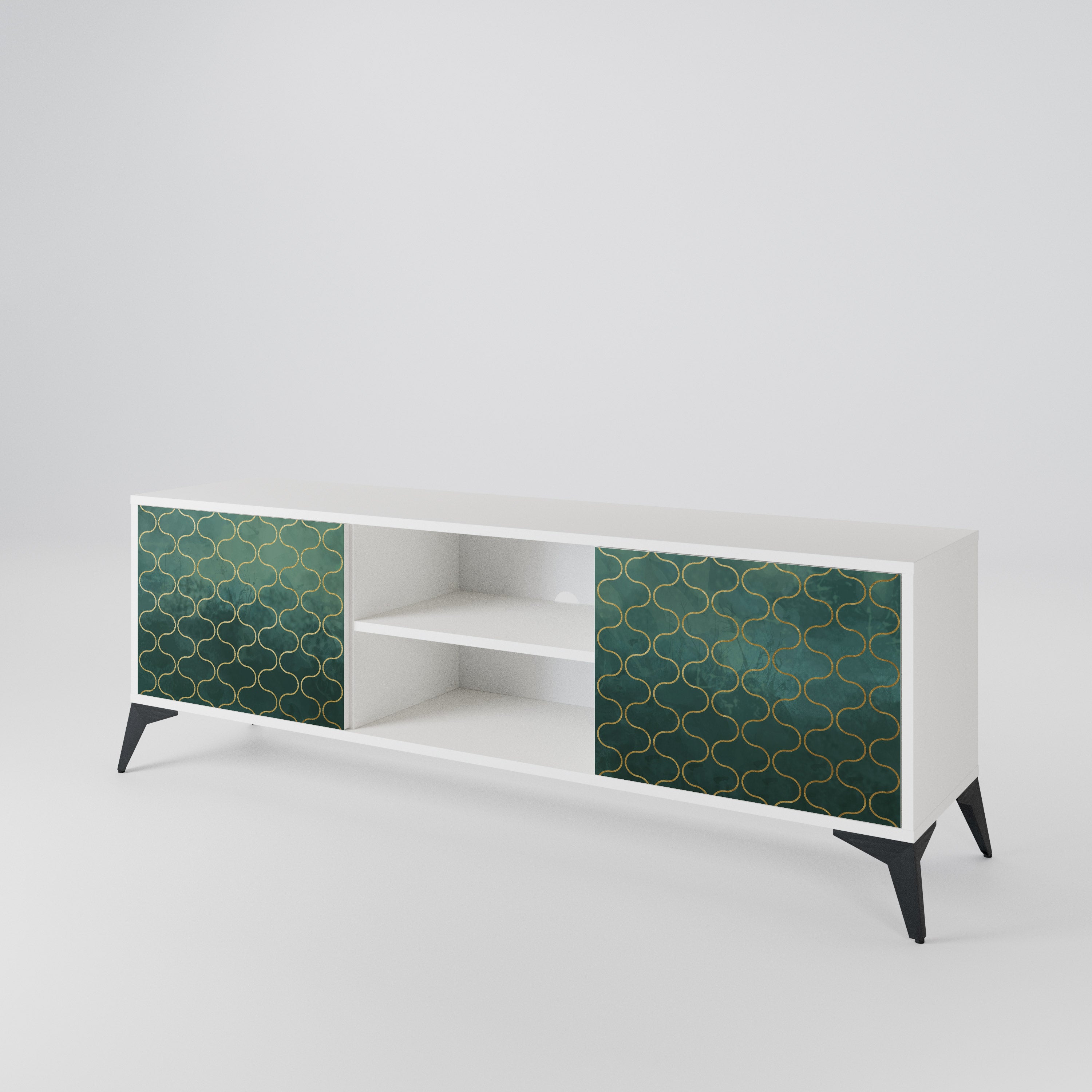 TESSELATED GREENERY Mueble de TV de 2 Puertas
