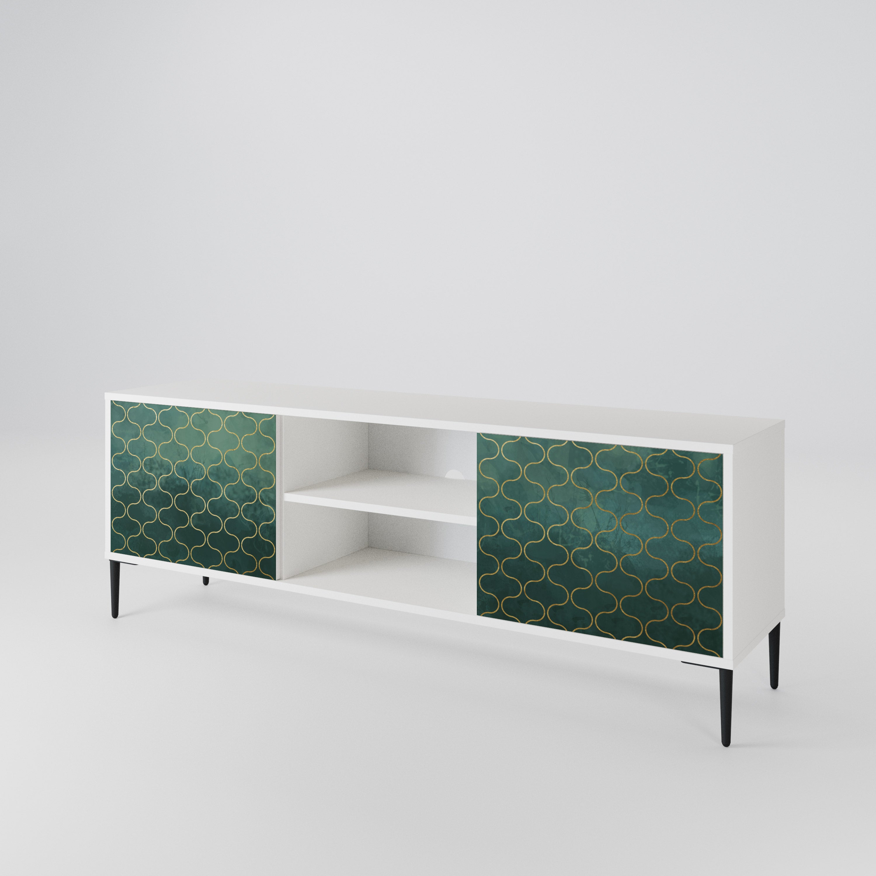 TESSELATED GREENERY Mueble de TV de 2 Puertas