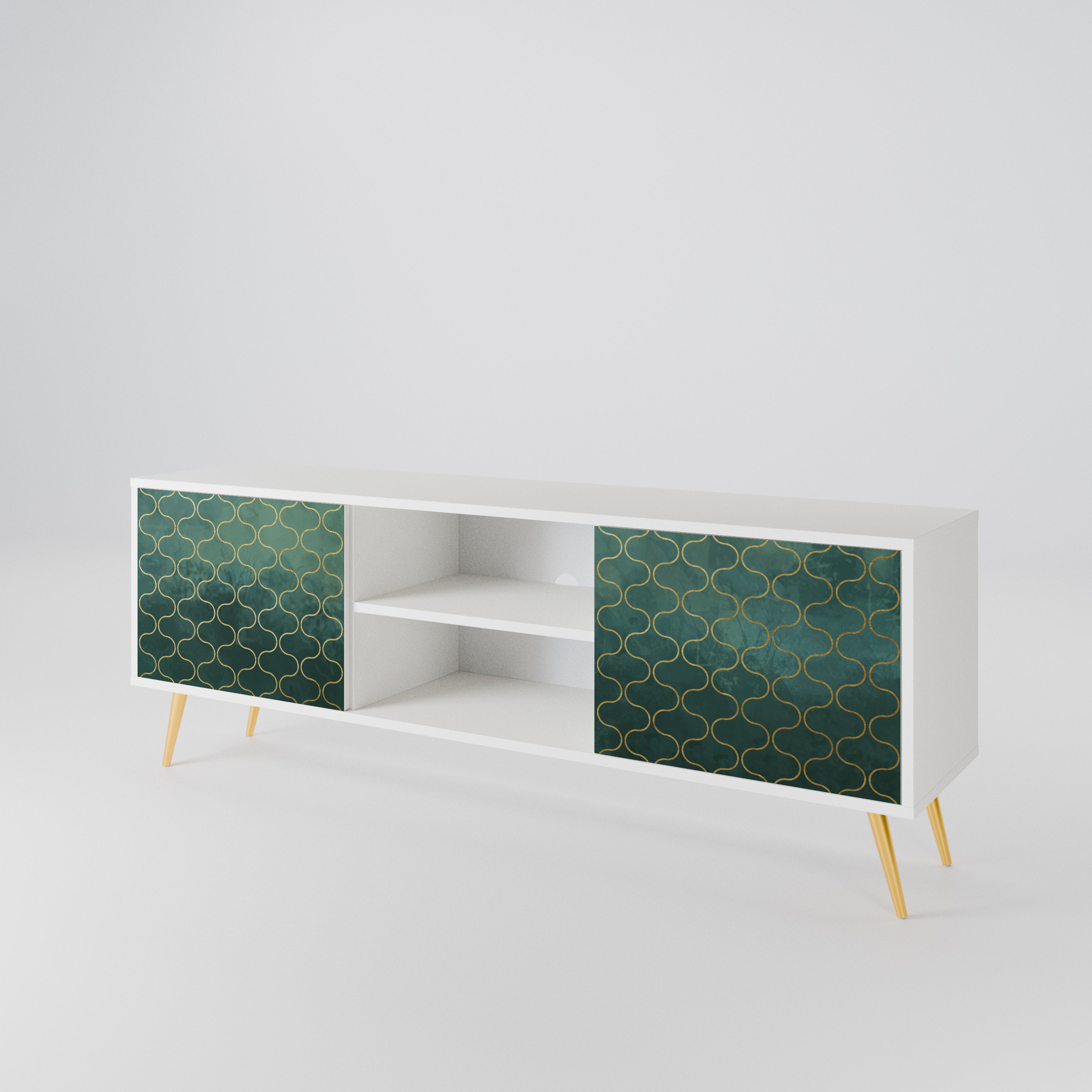 TESSELATED GREENERY Mueble de TV de 2 Puertas