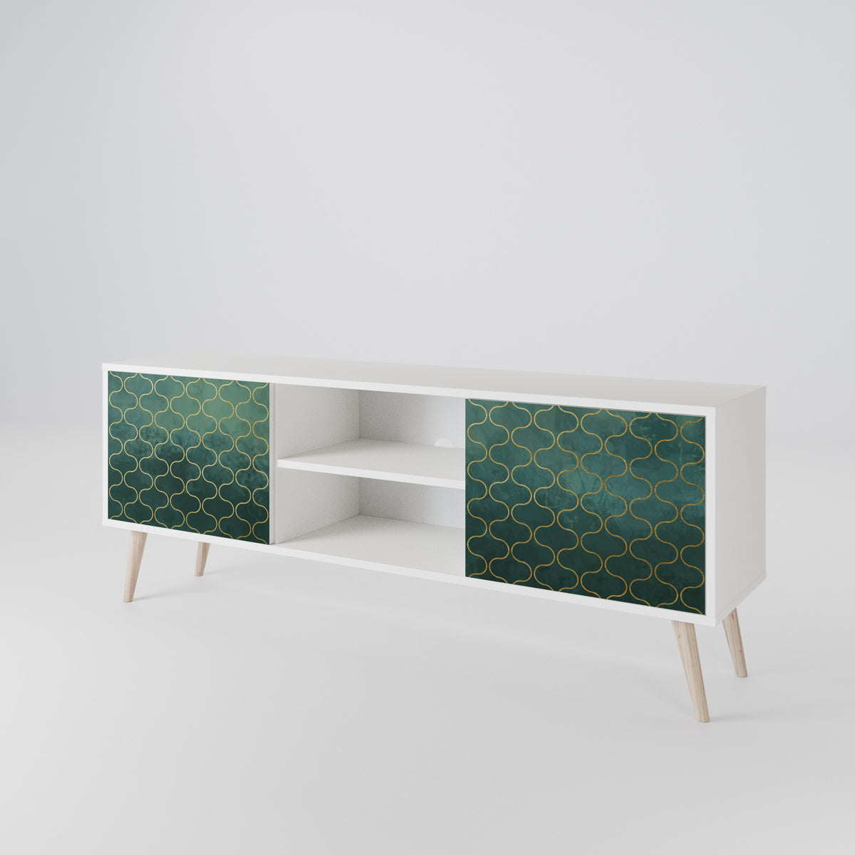 TESSELATED GREENERY Mueble de TV de 2 Puertas