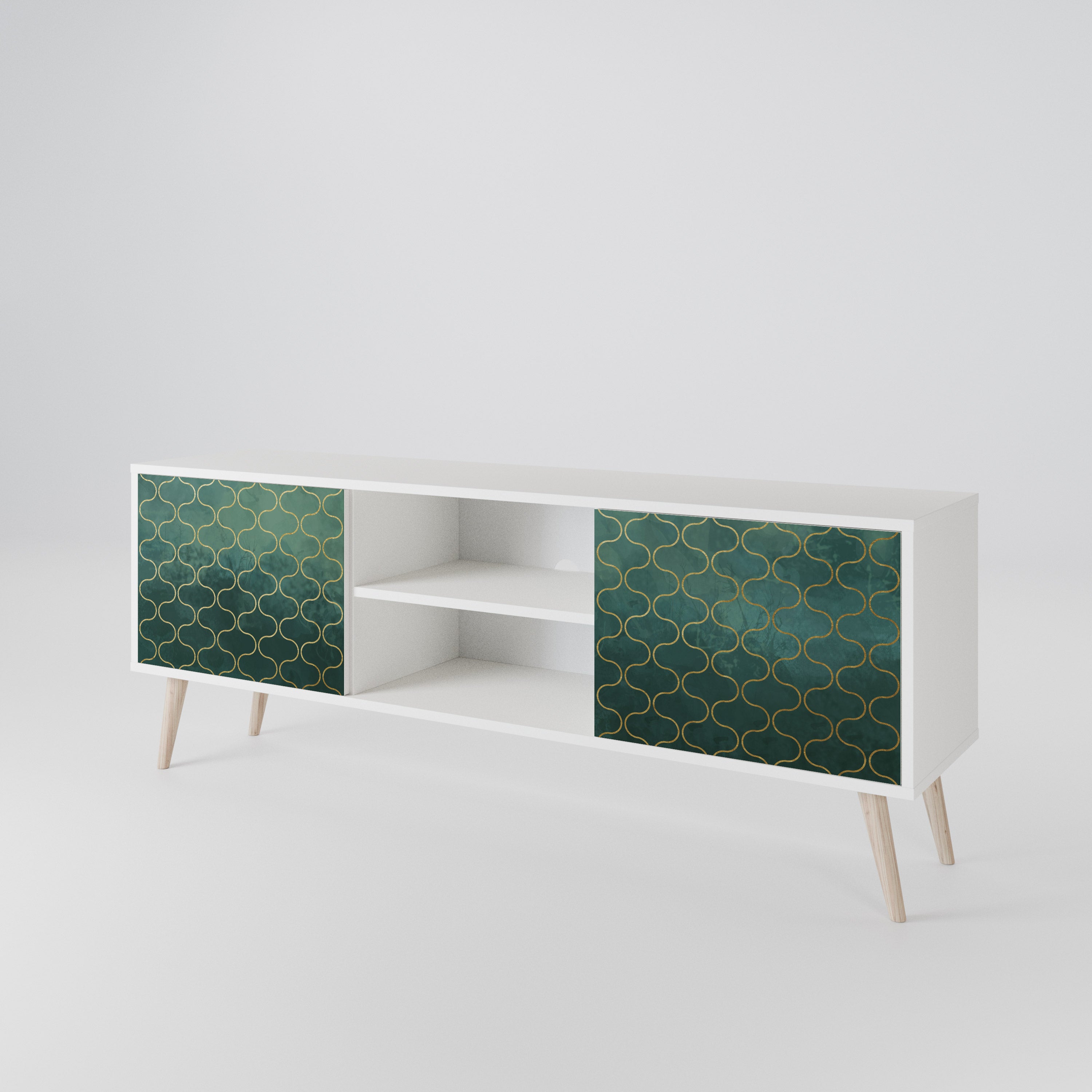 TESSELATED GREENERY Mueble de TV de 2 Puertas