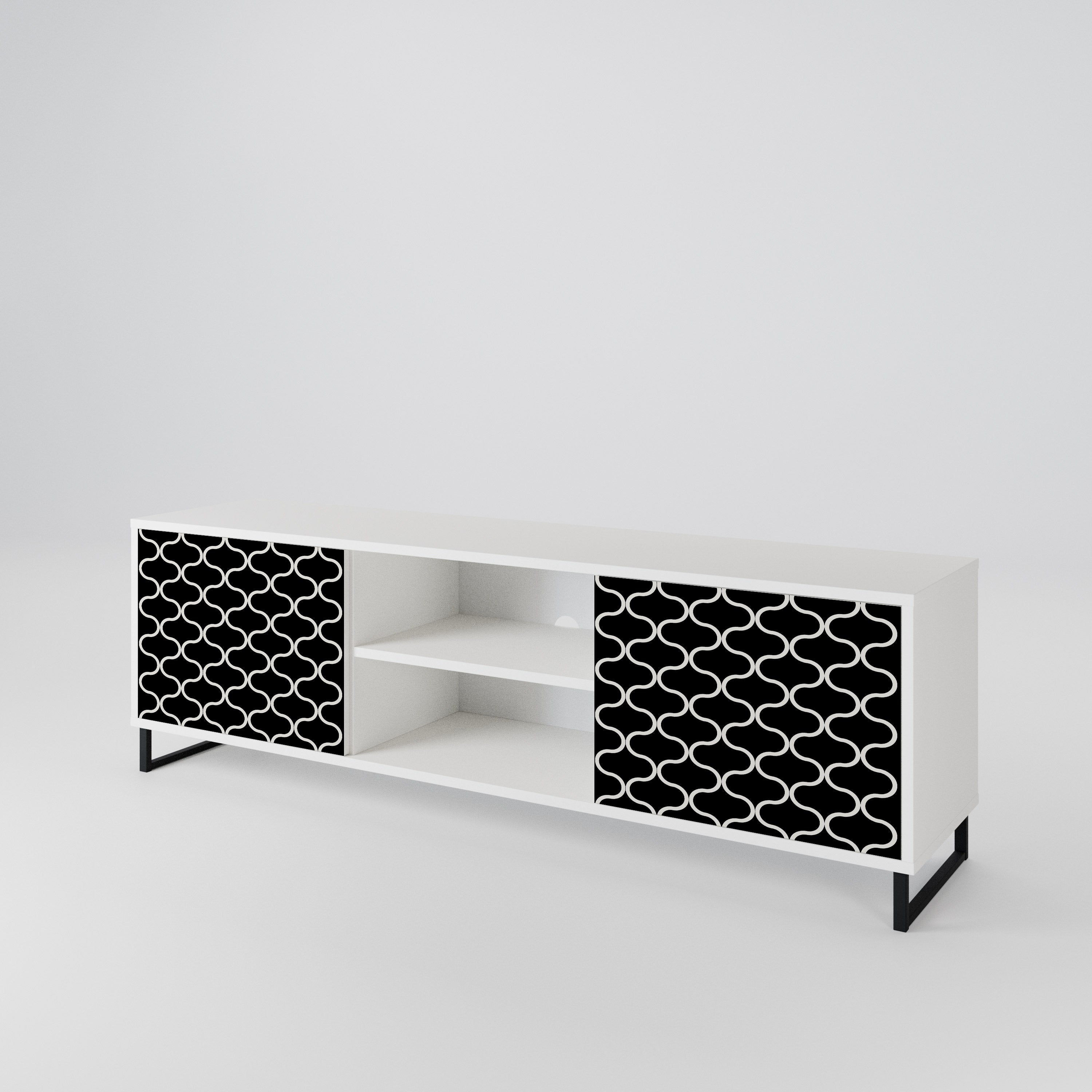 TESSELATED BLACKNESS Mueble de TV de 2 Puertas