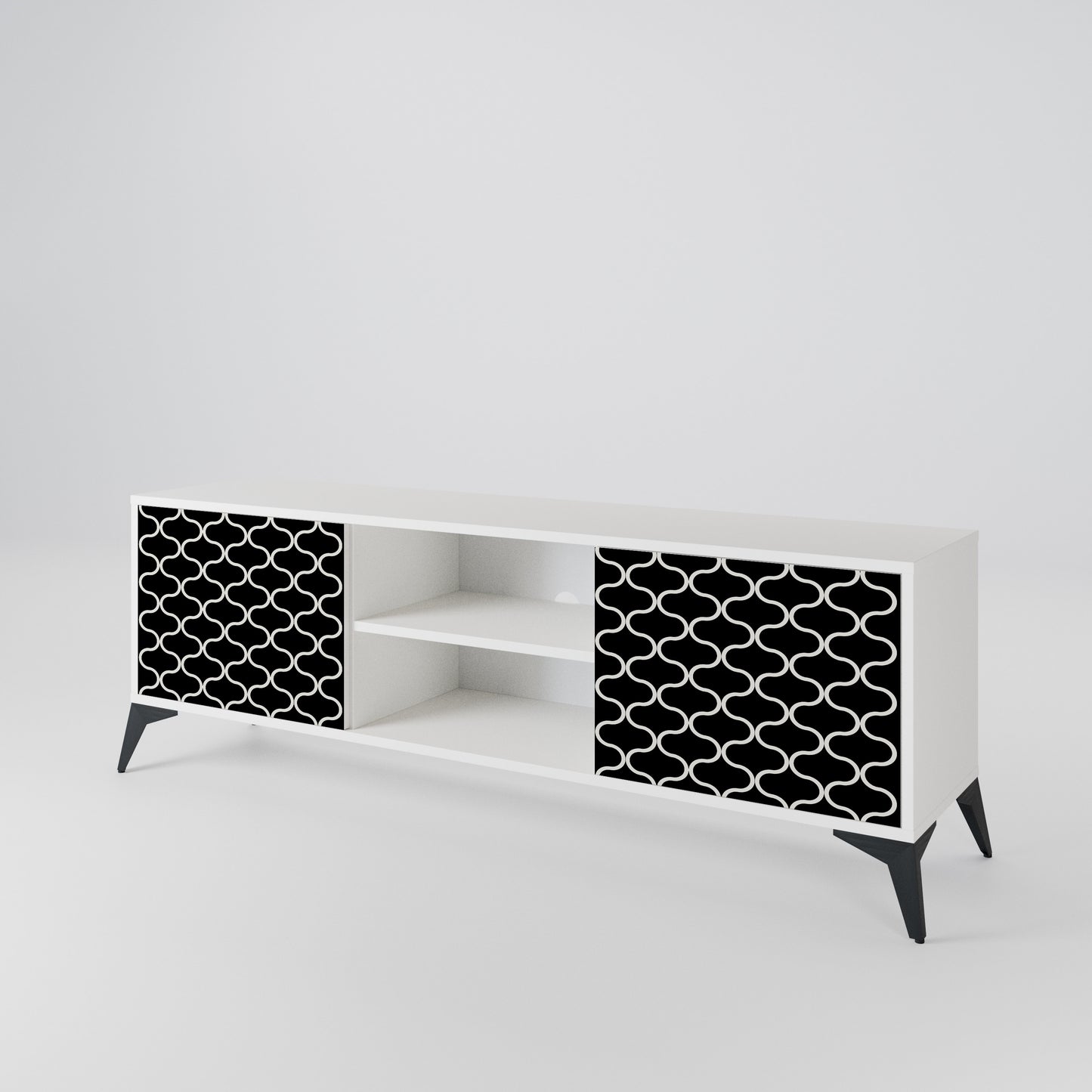 TESSELATED BLACKNESS Mueble de TV de 2 Puertas