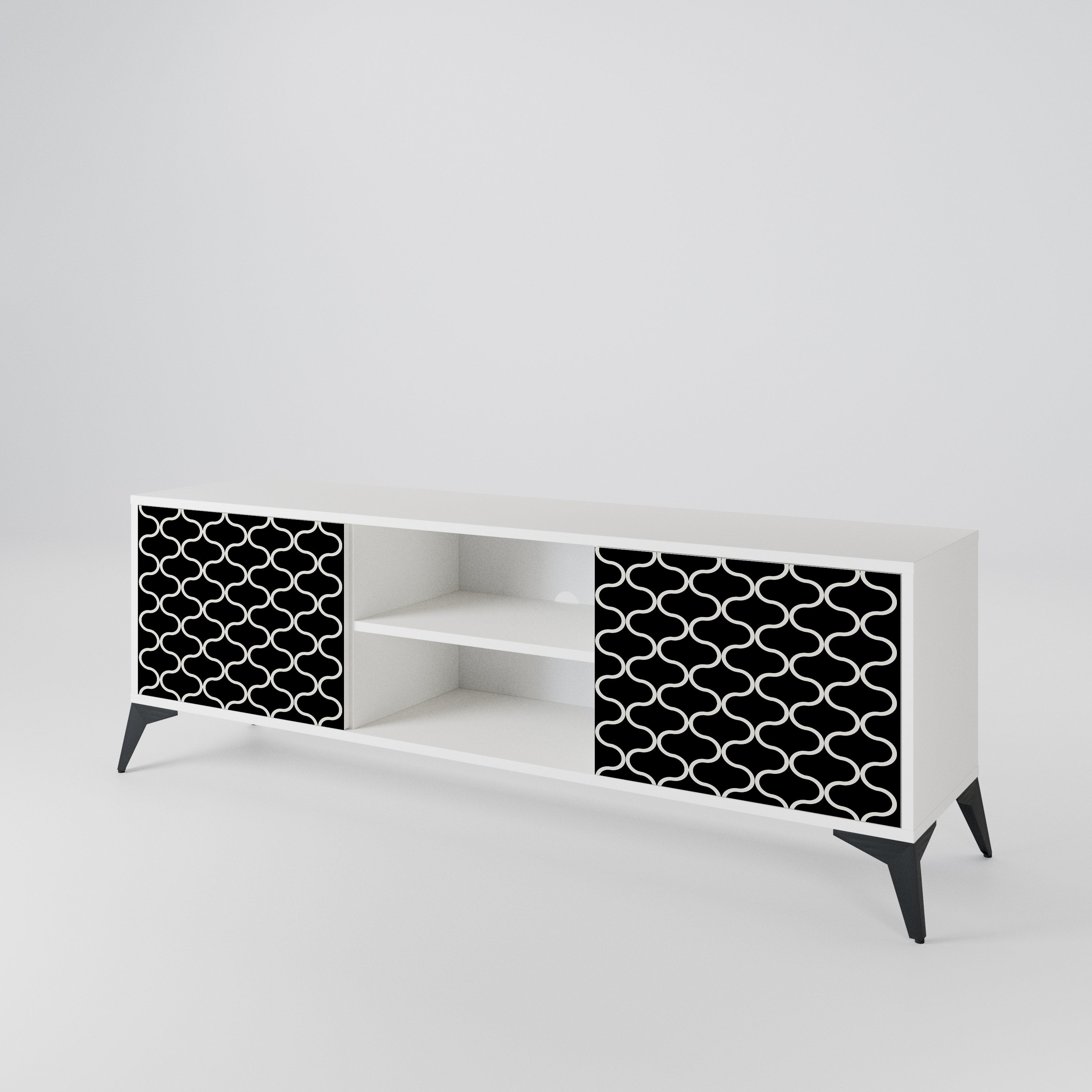 TESSELATED BLACKNESS Mueble de TV de 2 Puertas