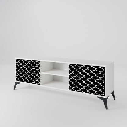TESSELATED BLACKNESS Mueble de TV de 2 Puertas