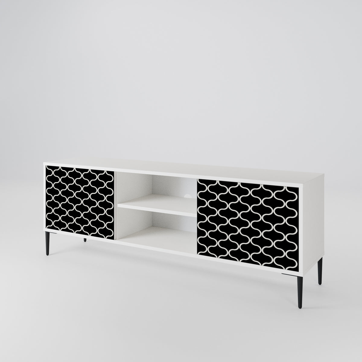 TESSELATED BLACKNESS Mueble de TV de 2 Puertas