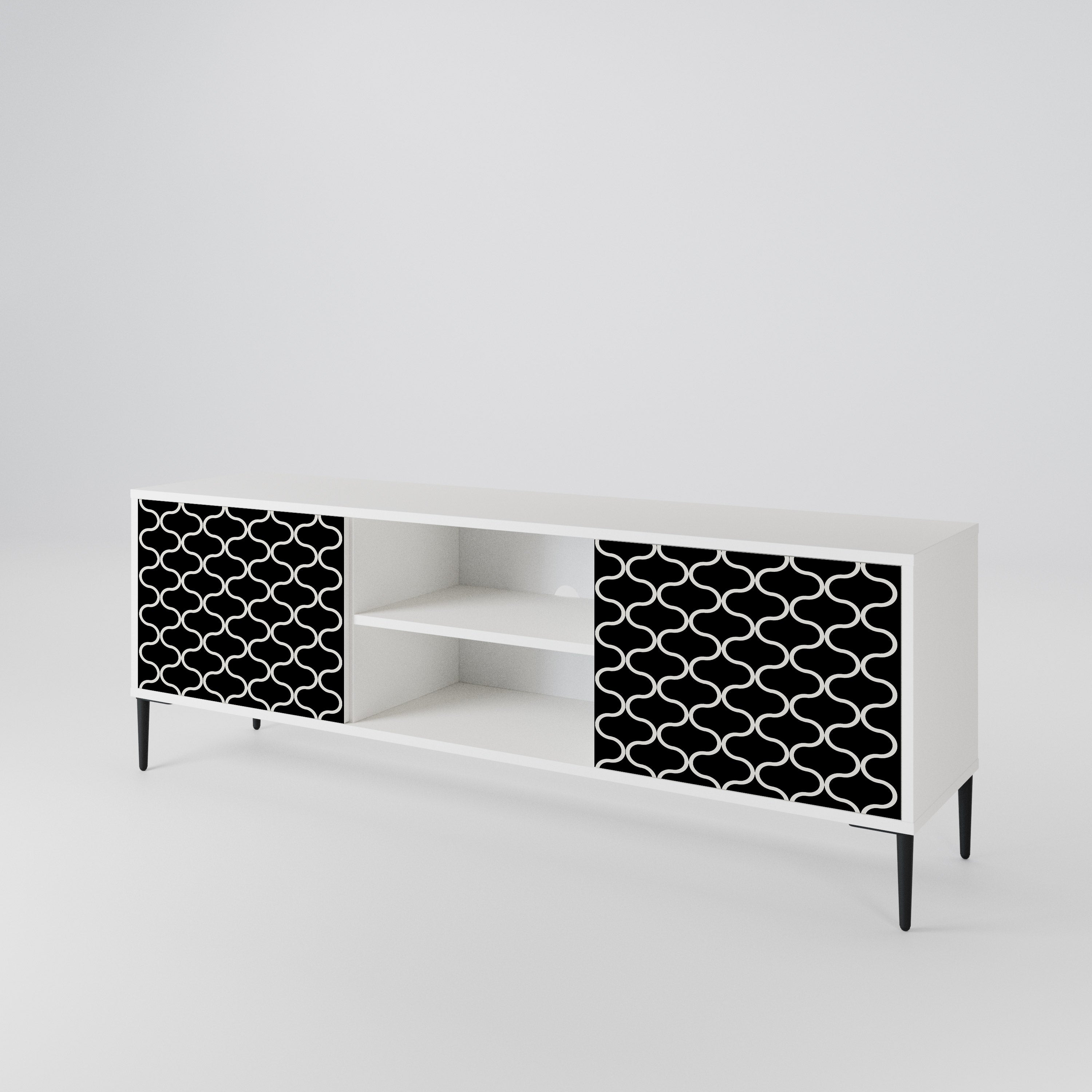 TESSELATED BLACKNESS Mueble de TV de 2 Puertas