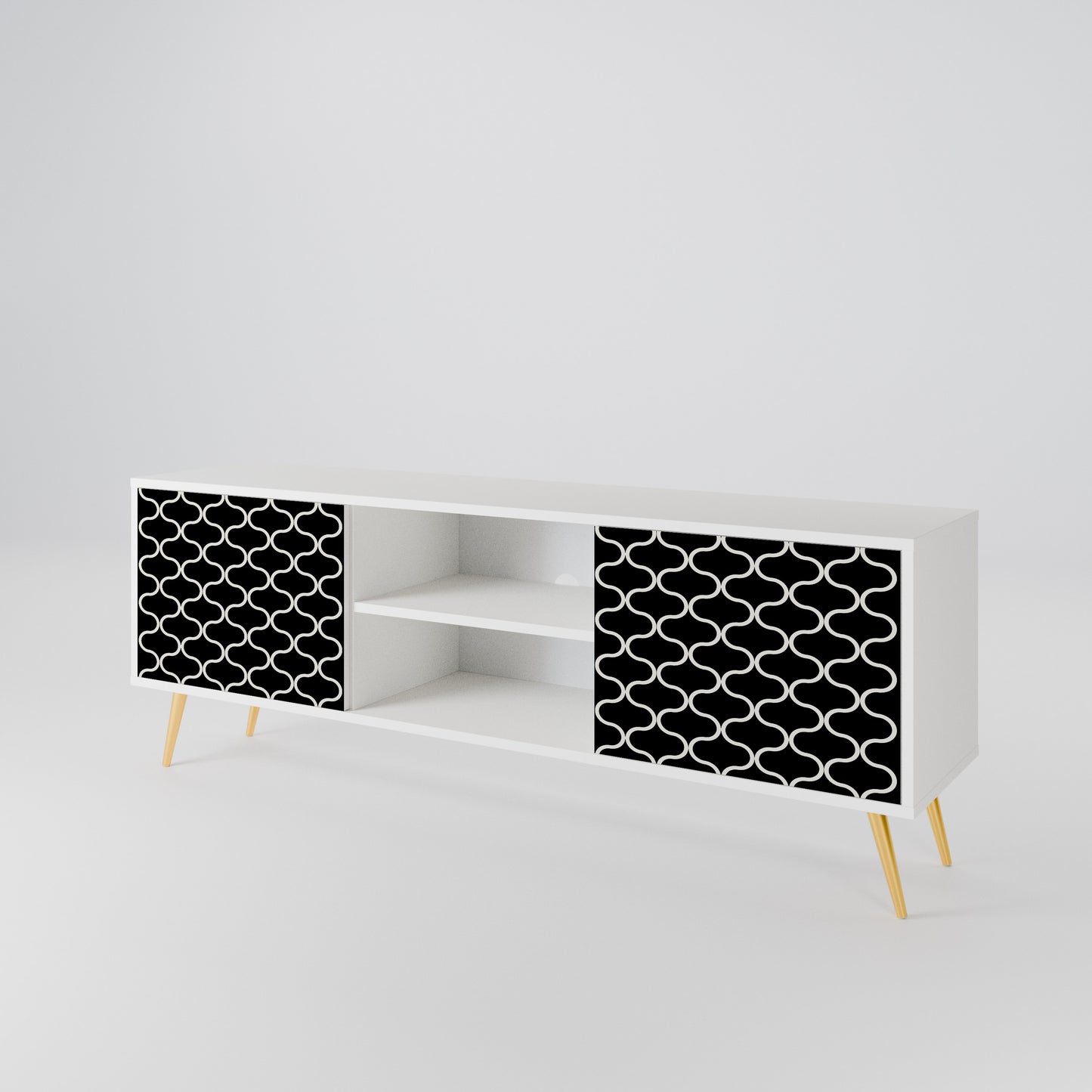 TESSELATED BLACKNESS Mueble de TV de 2 Puertas