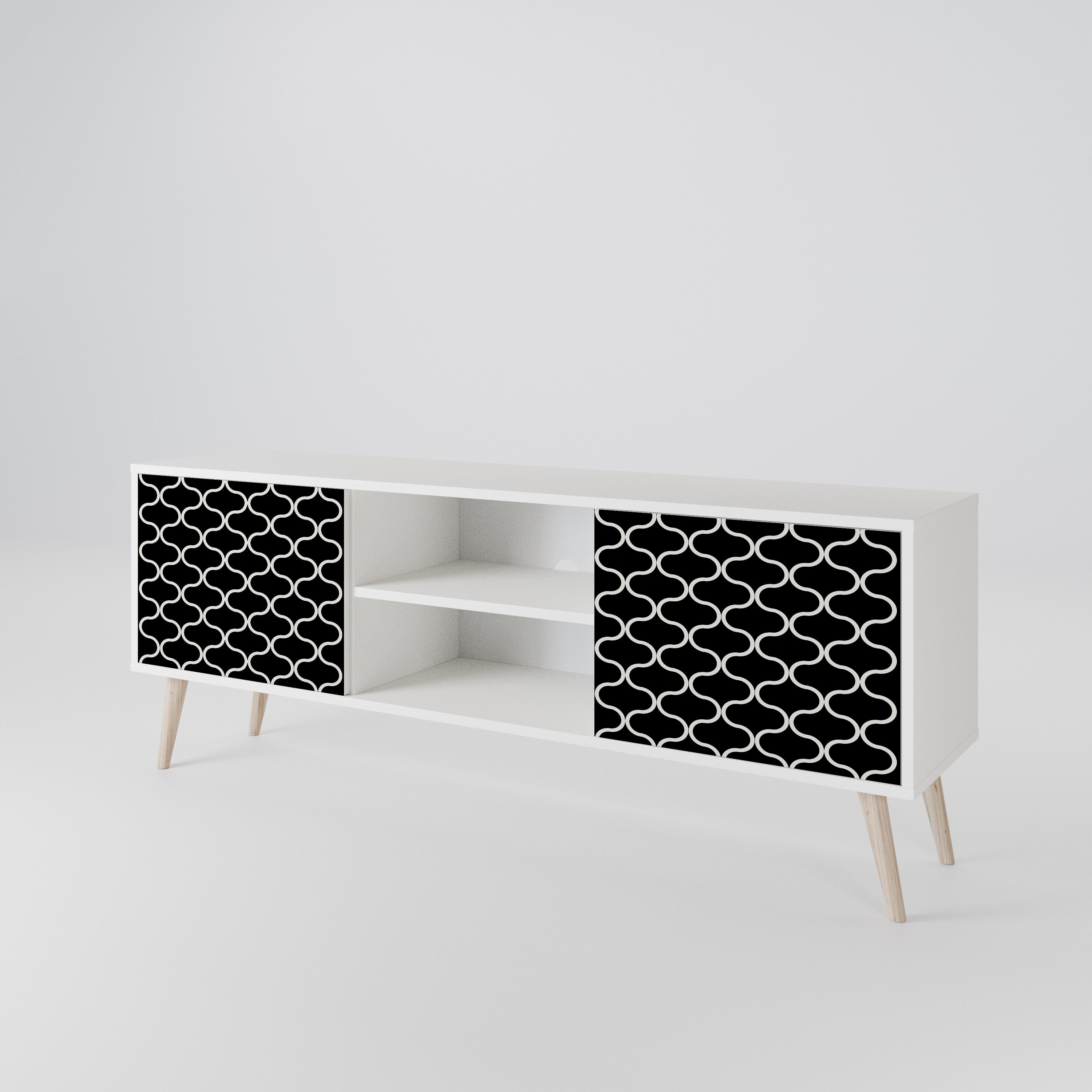 TESSELATED BLACKNESS Mueble de TV de 2 Puertas