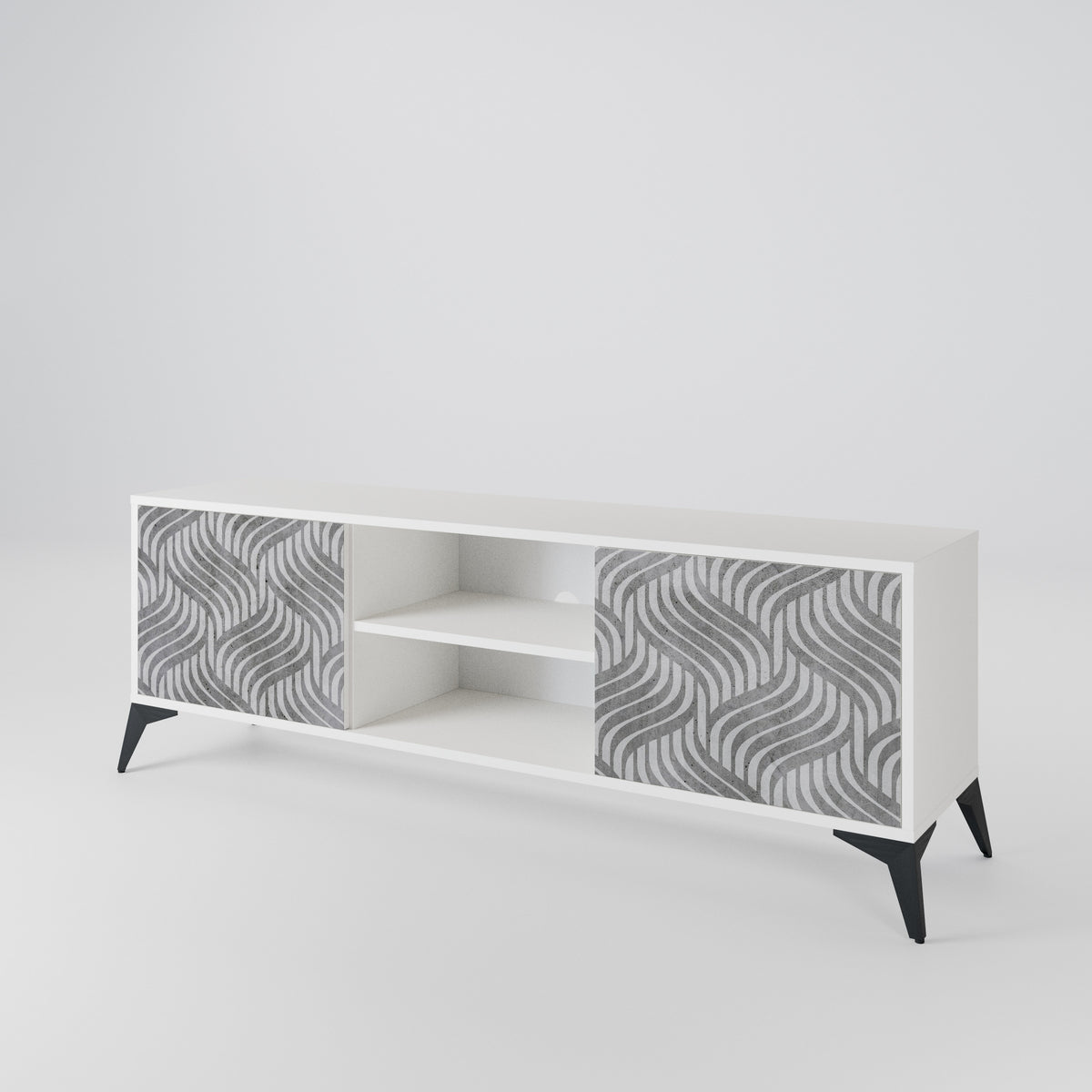 CONCRETE MOVEMENT Mueble de TV de 2 Puertas