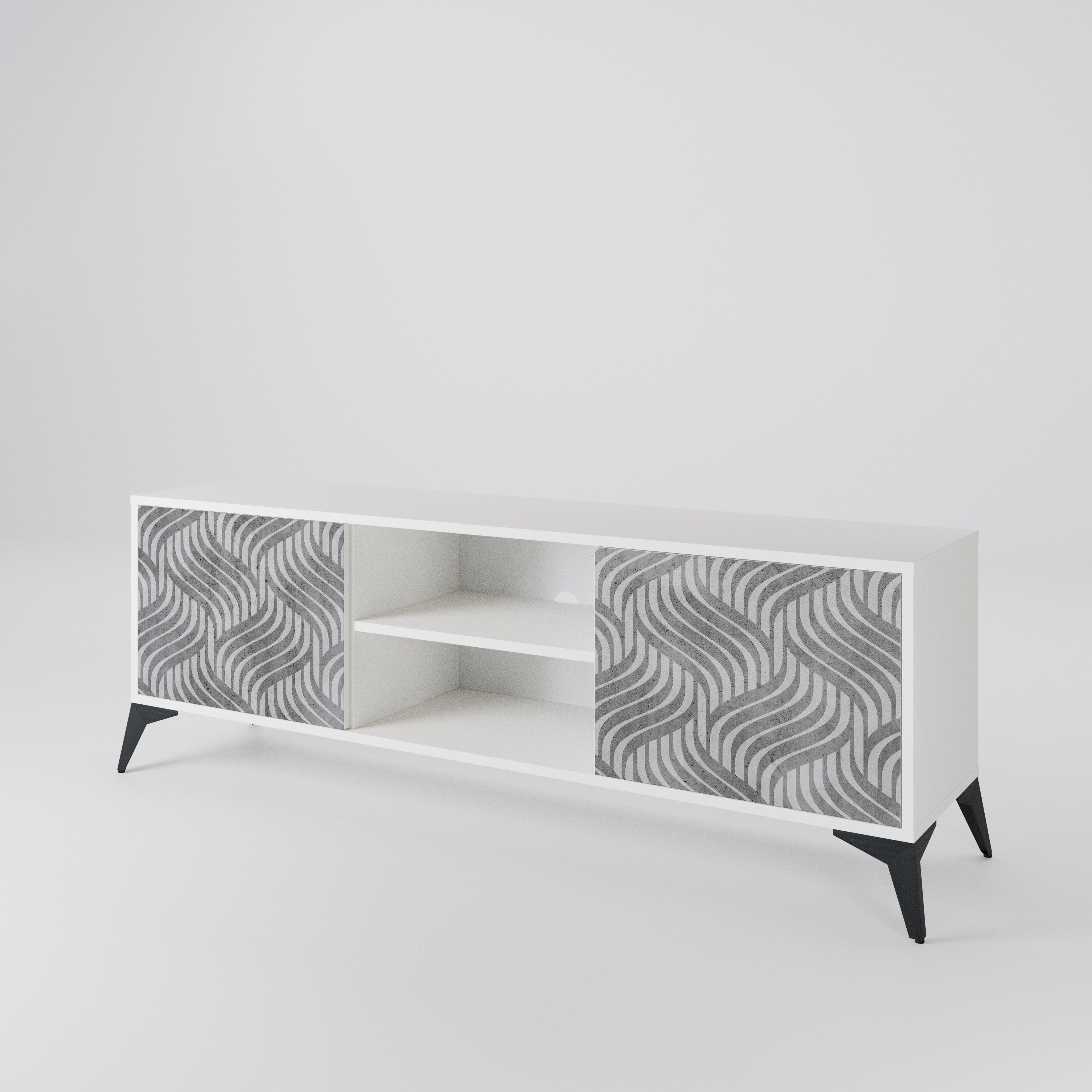 CONCRETE MOVEMENT Mueble de TV de 2 Puertas