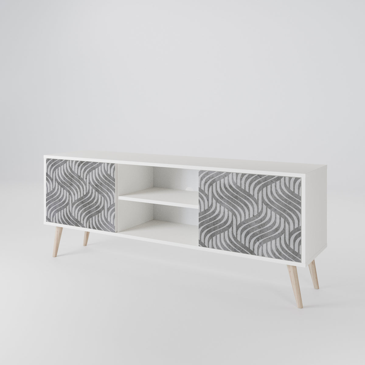 CONCRETE MOVEMENT Mueble de TV de 2 Puertas
