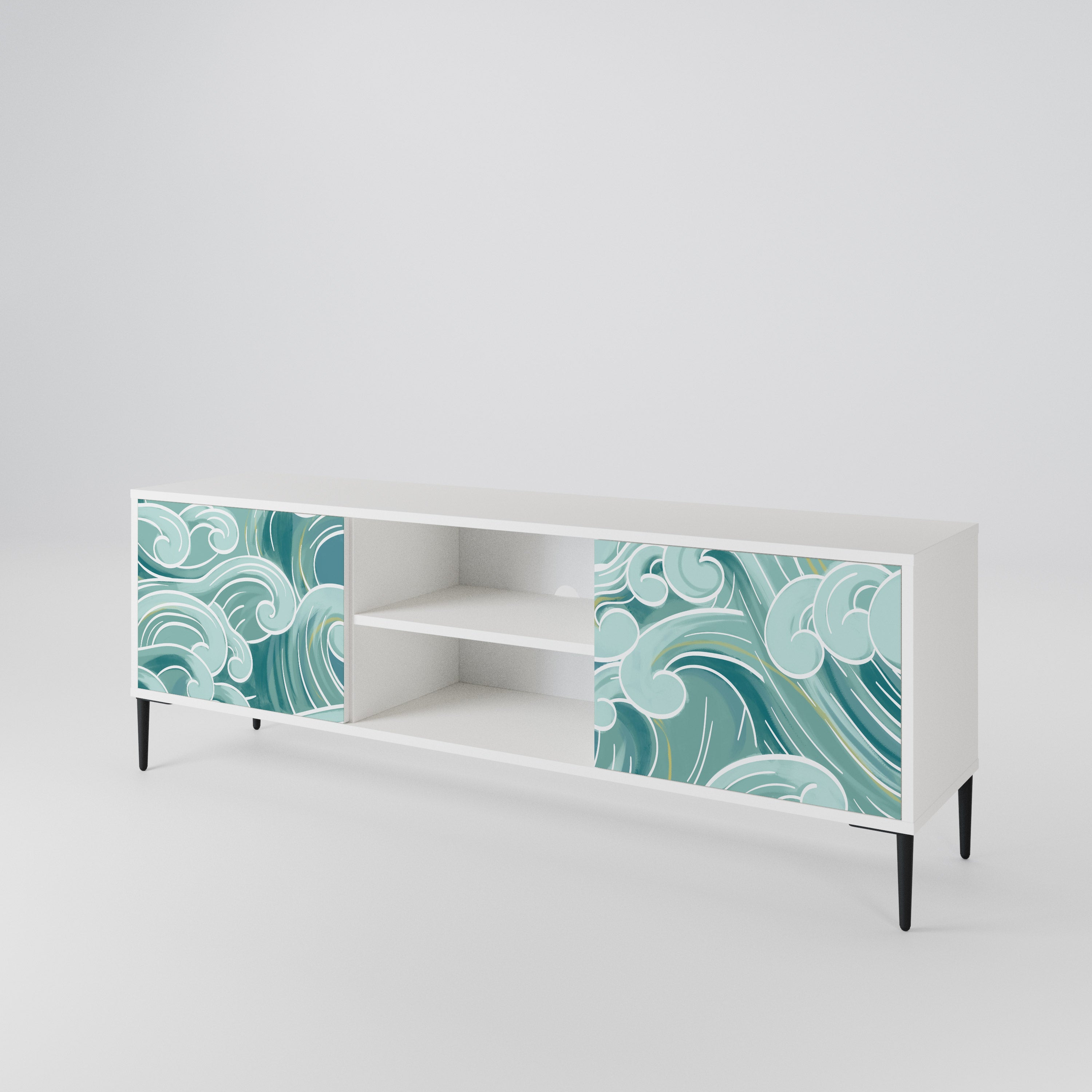 ASIAN SWAY Mueble de TV de 2 Puertas